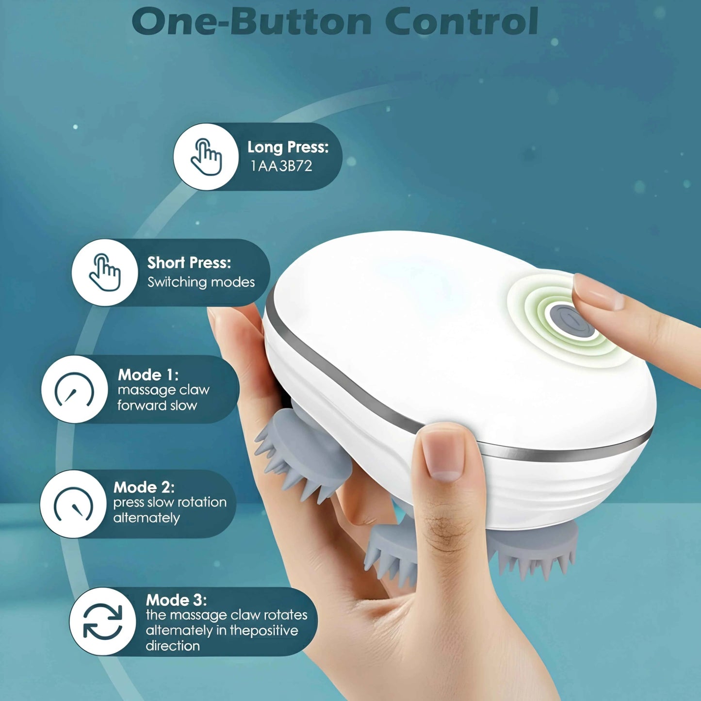 ✨ScalpEase™ 🌙 – Deep Sleep & Stress Relief Massager